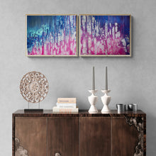 Load image into Gallery viewer, "Life's Cadence" - original diptych painting for scuba divers and water lovers