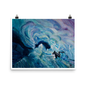 "Ice Tunnel" Art Print for scuba divers