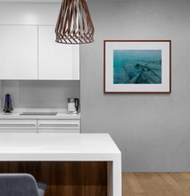 Load image into Gallery viewer, Lost to Time shipwreck framed print on wall of bright modern kitchen
