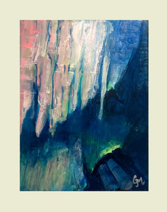 "Gliding Past the Rock Curtain" - one-of-a-kind scuba art