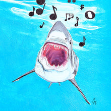 Load image into Gallery viewer, Singing Shark Art Print