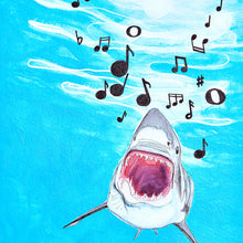 Load image into Gallery viewer, Singing Shark Art Print