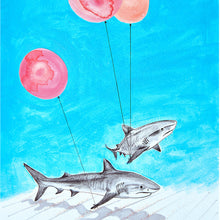 Load image into Gallery viewer, Juvenile Tiger Sharks Out and About Art Print