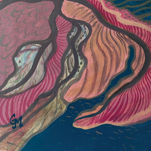 “Coral Currents" Swimming Through a Living Reef Painting