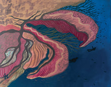 Load image into Gallery viewer, “Coral Currents&quot; Swimming Through a Living Reef Painting