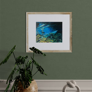 "Hold of Time – Exploring the SS Thistlegorm Wreck" painting