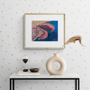 “Coral Currents" Swimming Through a Living Reef Painting