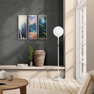 Underwater Scuba Dive Art Triptych: Reefs & Caves – Mixed Media Acrylic Paintings on Wood Panels