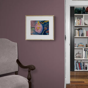"Sanctuary in the Swell: Clownfish and Anemone on a Living Reef" painting