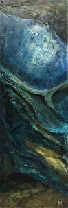 Underwater Scuba Dive Art Triptych: Reefs & Caves – Mixed Media Acrylic Paintings on Wood Panels