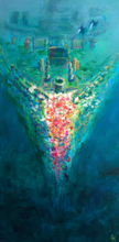Load image into Gallery viewer, &quot;Bow of the S.S. Saganaga&quot; original painting of a WW2 wreck in Newfoundland