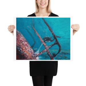 Keystorm shipwreck art print 24 by 18 inches